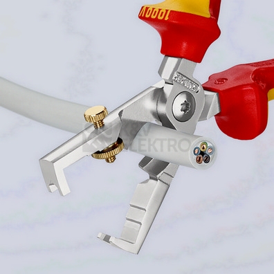 Obrázek produktu Odizolovací kleště s kabelovými nůžkami Knipex StriX 13 66 180 T 180mm VDE 1000V s připevňovacím okem 2
