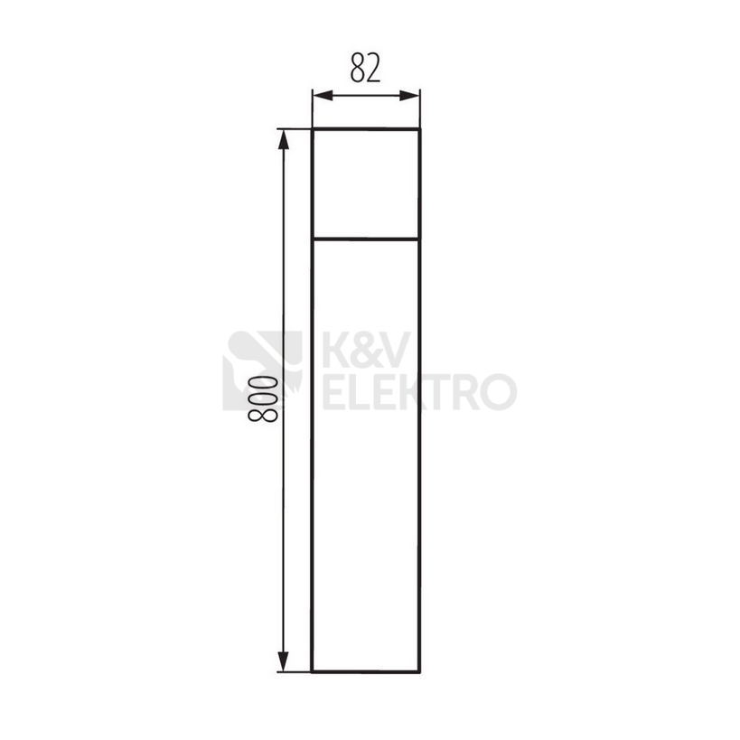 Obrázek produktu Sloupkové svítidlo Kanlux VADRA 80 E27 IP44 antracitová 29013 3