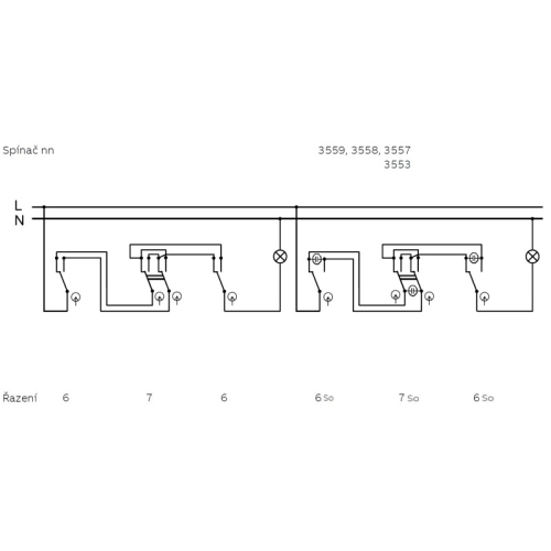 ABB Levit vypínač č.7 IP44 bílá/bílá 3559H-A07940 03 (obrázek 3)
