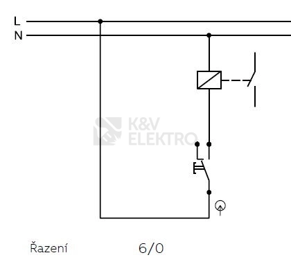 Obrázek produktu ABB Levit tlačítko č.6/0 IP44 bílá/bílá 3559H-A86940 03 2