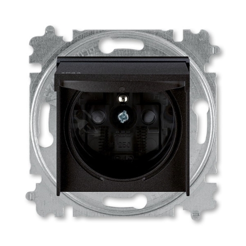  ABB Levit zásuvka IP44 onyx/kouřová černá 5519H-A02997 63 s clonkami