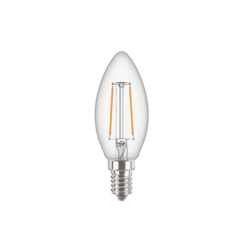 Levně LED žárovka E14 PILA Classic Filament B35 2W (25W) teplá bílá (2700K), svíčka