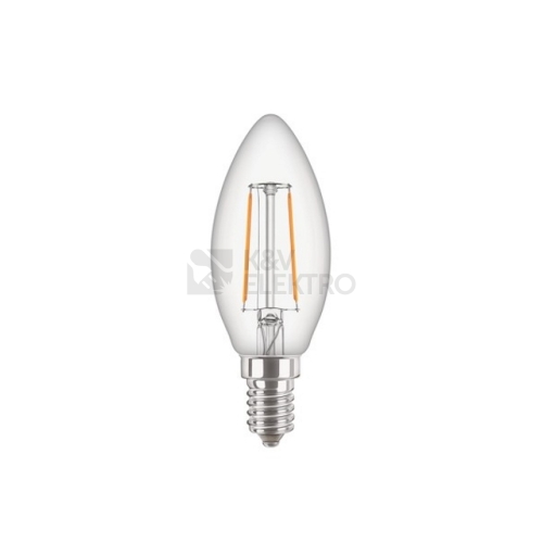 LED žárovka E14 PILA Classic Filament B35 2W (25W) teplá bílá (2700K), svíčka