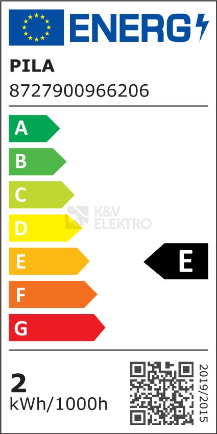 Obrázek produktu LED žárovka E14 PILA Classic Filament B35 2W (25W) teplá bílá (2700K), svíčka 3