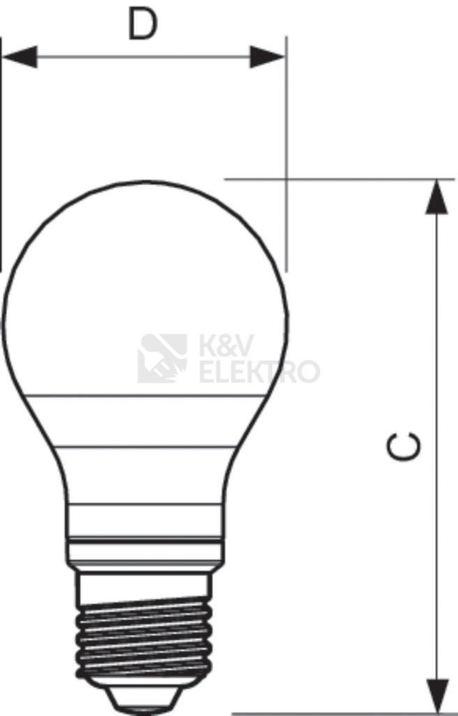 Obrázek produktu LED žárovka E27 PILA A60 FR 4,5W (40W) teplá bílá (2700K) 2