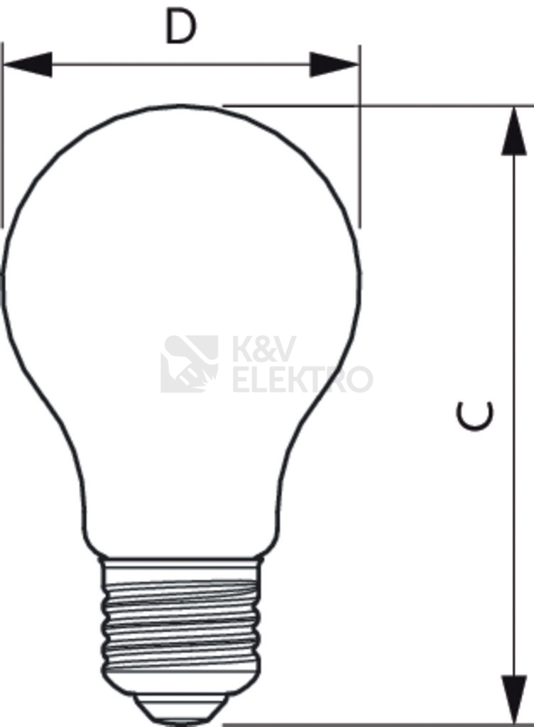 Obrázek produktu LED žárovka E27 PILA A60 Filament čirá 4,3W (40W) teplá bílá (2700K) 3