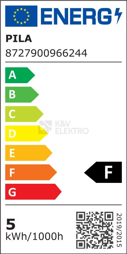 Obrázek produktu LED žárovka E27 PILA A60 Filament čirá 4,3W (40W) teplá bílá (2700K) 3