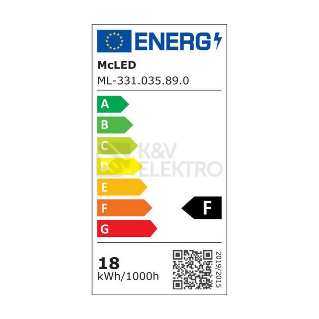 Obrázek produktu LED trubice zářivka McLED GLASS LEDTUBE 120cm 18W (36W) T8 G13 neutrální bílá ML-331.035.89.0 EM/230V 1