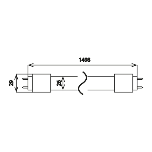 LED trubice zářivka McLED GLASS LEDTUBE 150cm 23W (58W) T8 G13 neutrální bílá ML-331.048.89.0 EM/230V (obrázek 4)
