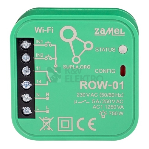  Wi-Fi spínací relé Zamel ROW-01 do krabice