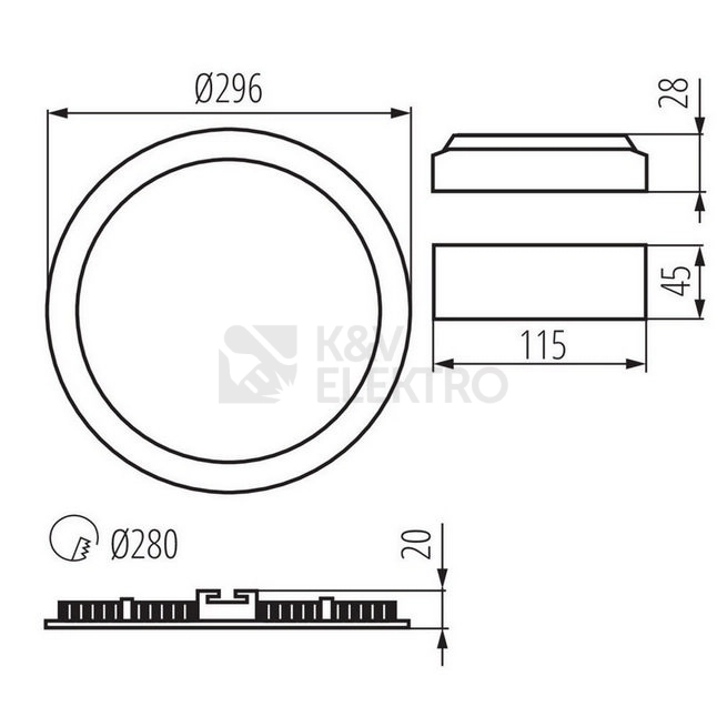 Obrázek produktu Kulatý LED panel Kanlux ROUNDA V2LED 24W-NW-SN neutrální bílá 27220 5
