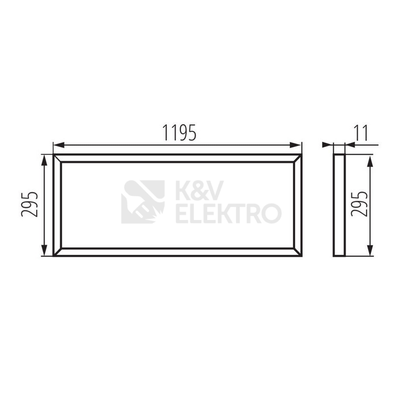 Obrázek produktu LED panel Kanlux BRAVO S 40W12030NW W 28022 bez driveru 2