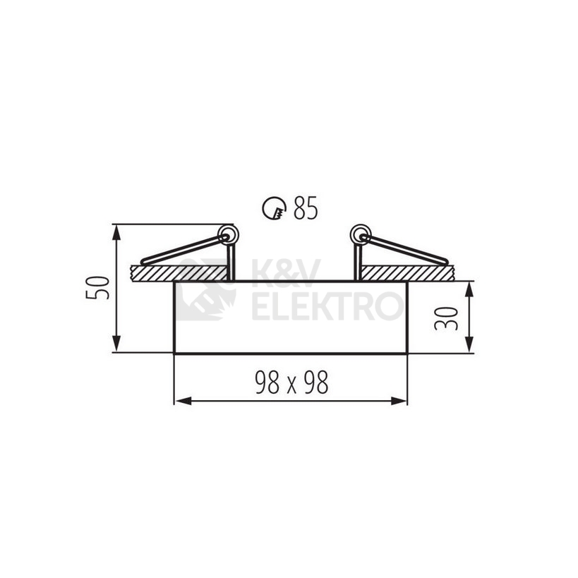 Obrázek produktu Podhledové svítidlo bez patice Kanux MINI GORD DLP-50-B 28781 4