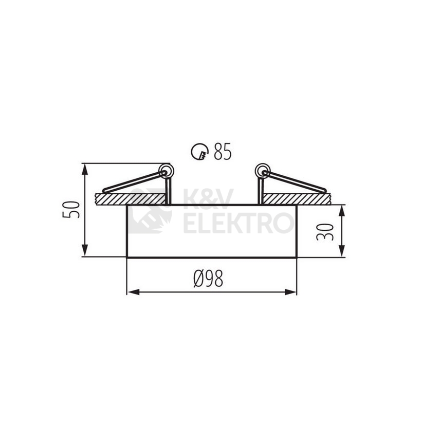 Obrázek produktu Podhledové svítidlo bez patice Kanux MINI BORD DLP-50-W 28782 6