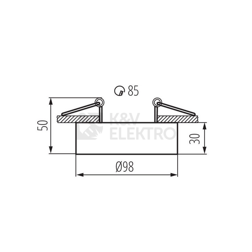 Obrázek produktu Podhledové svítidlo bez patice Kanux MINI BORD DLP-50-B 28783 3
