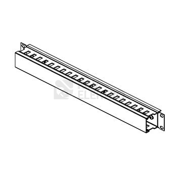 Obrázek produktu Vyvazovací panel jednostranný 1U 19" plastový kanál 40x40mm Conteg DP-VP-K01-H 0