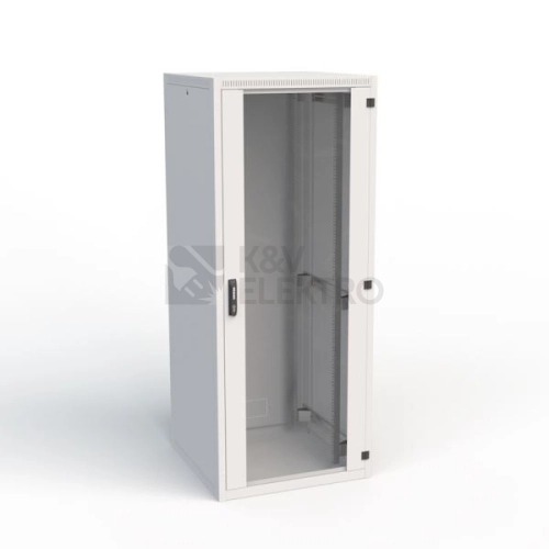Stojanový datový rozvaděč 19" výška 21U (1044mm) H=600mm Š=600mm šedý Conteg iSEVEN RI7-21-60/60-B