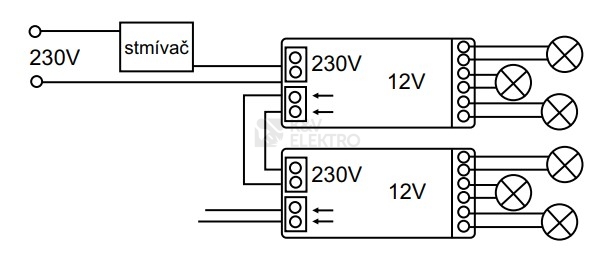Obrázek produktu Elektronický transformátor QLT PT105 35-105W 12V IP40 1