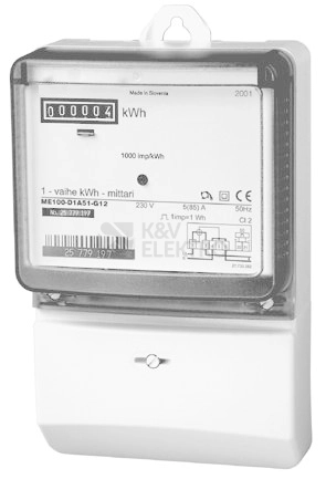 Obrázek produktu Elektroměr na kříž ISKRA E002 EJ 5-60 A jednofázový jednotarifový 0