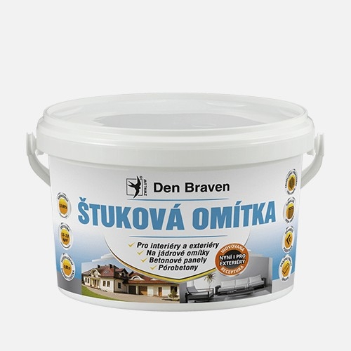 Levně Štuková omítka Den Braven 00200RL 4kg bílá kbelík