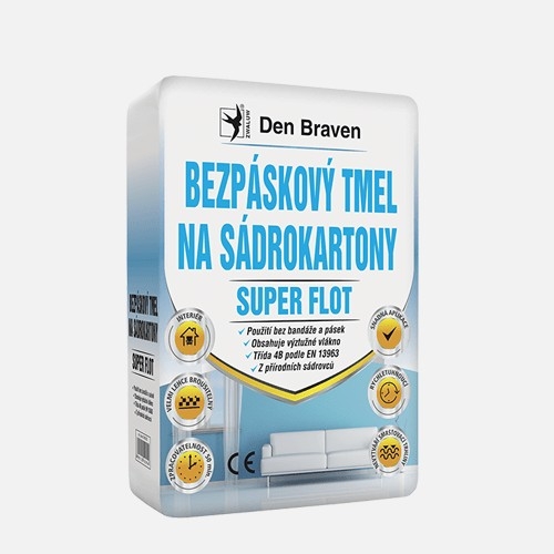 Bezpáskový tmel na sádrokartony SUPER FLOT 5kg bílý Den Braven 00412GY