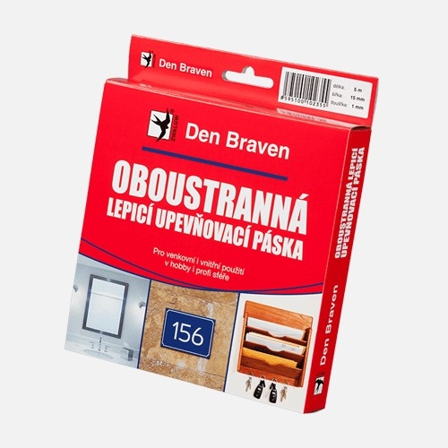 Levně Oboustranná lepící páska Den Braven B5202RL 15x1mm délka 5m