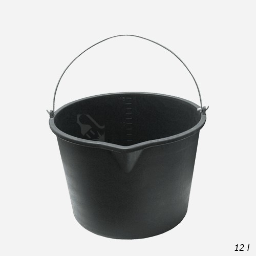 Obrázek produktu Vědro stavební černé 12l s výlevkou S0102 0