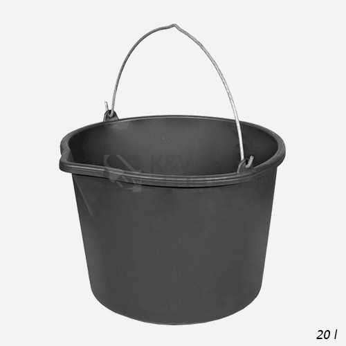 Obrázek produktu Vědro stavební černé 20l s výlevkou S0104 0