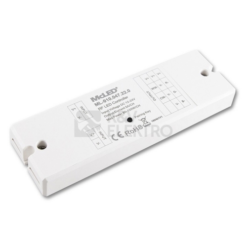 Přijímač pro RF ovladače RGB CCT DIM McLED ML-910.047.22.0