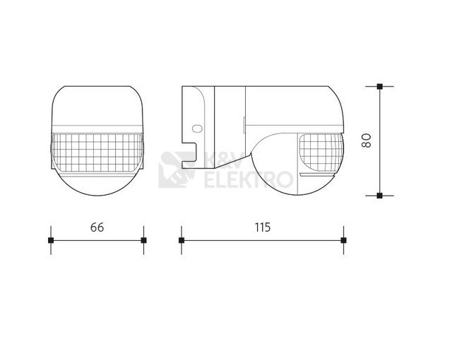 Obrázek produktu Rohové pohybové čidlo Panlux PN71000015 210° bílá IP44 4