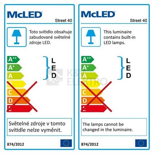 Obrázek produktu  LED svítidlo veřejného osvětlení McLED Street 40W 3000K teplá bílá ML-521.008.09.0 3