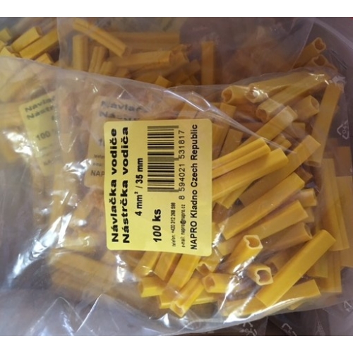 Dutinka značící žlutá pro průřez vodiče 4mm2 (100ks)