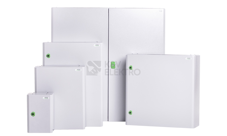 Obrázek produktu Skříň oceloplechová NOARK MHS 30 30 15 s montážním plechem IP66 300x300x150mm 110563 1