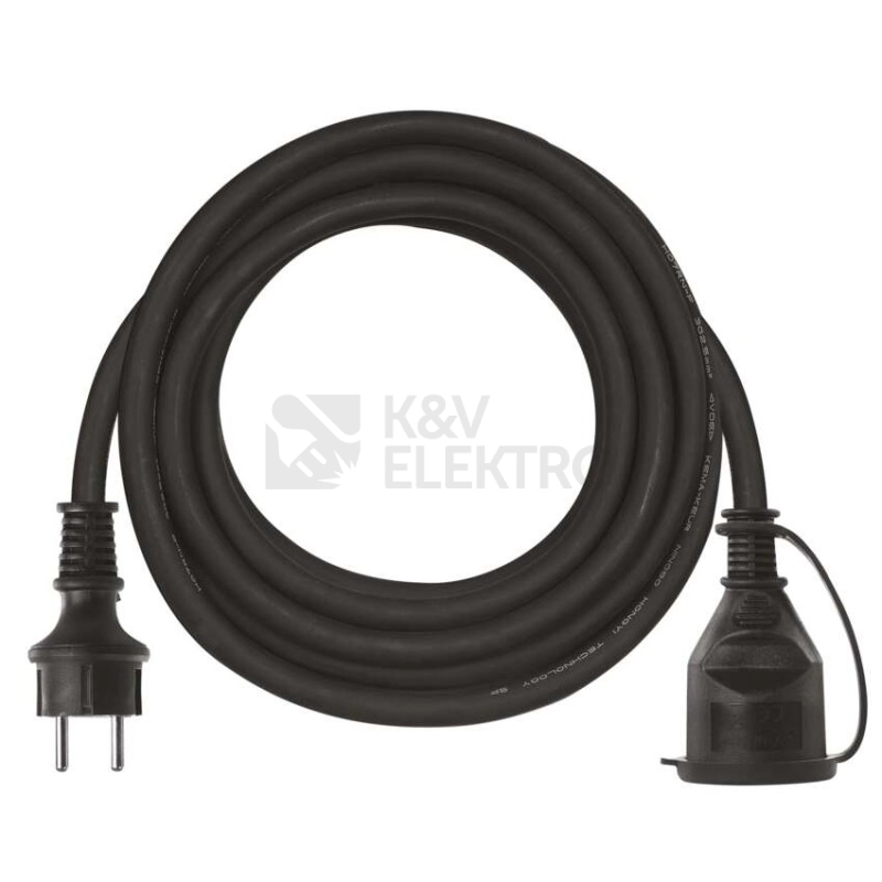 Obrázek produktu Gumový prodlužovací kabel EMOS 5m/1 zásuvka IP44 P01705 5