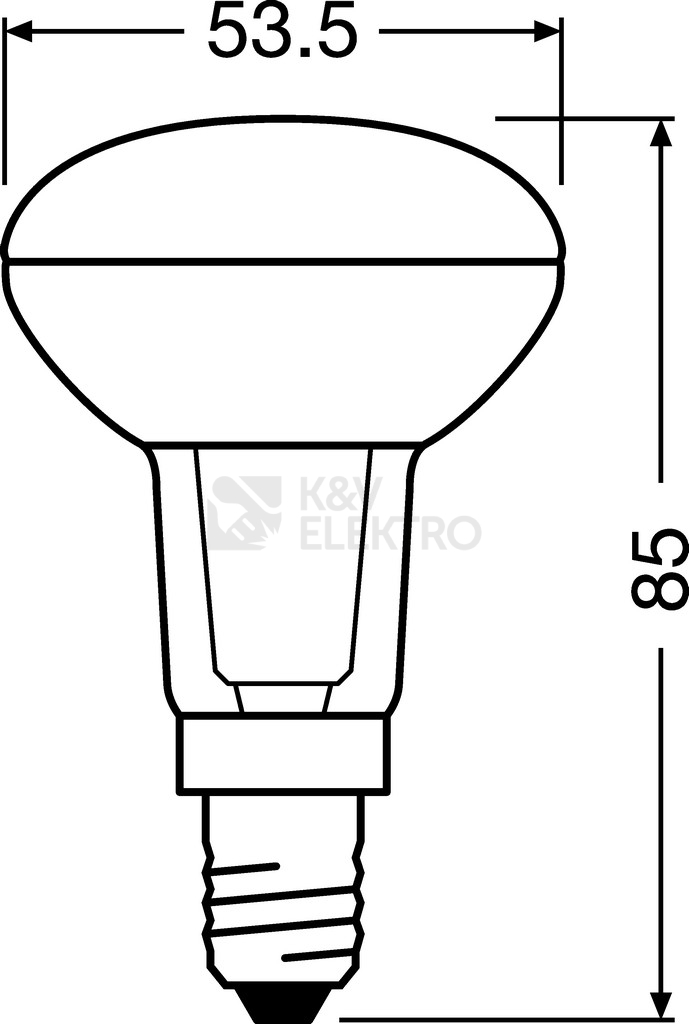 Obrázek produktu LED žárovka E14 Osram PARATHOM R50 2,6W (40W) teplá bílá (2700K), reflektor 36° 1