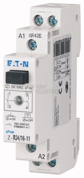 Obrázek produktu Instalační relé EATON 24VAC 1NO+1NC Z-R24/16-11 ICS-R16A024B110 0