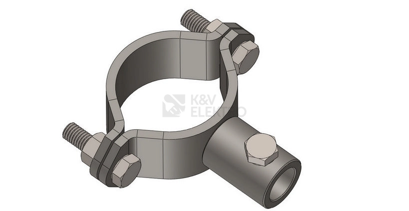 Obrázek produktu Držák izolovaného hromosvodu trubka 2" D T TECHNIC DIH-T 06 FeZn 450095 0