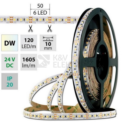 CCT LED pásek McLED 24V teplá+studená bílá š=10mm IP20 19,2W/m 120LED/m SMD3527 ML-127.632.60.2