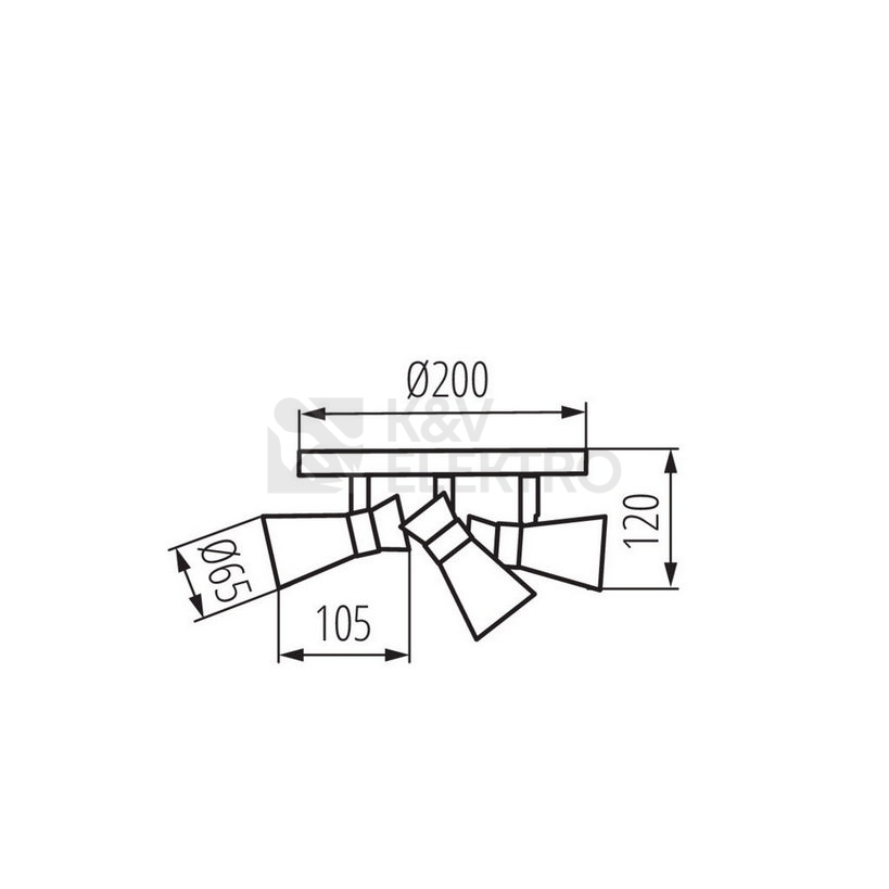 Obrázek produktu Svítidlo Kanlux MILENO EL-3O ASR-AN GU10 29113 3