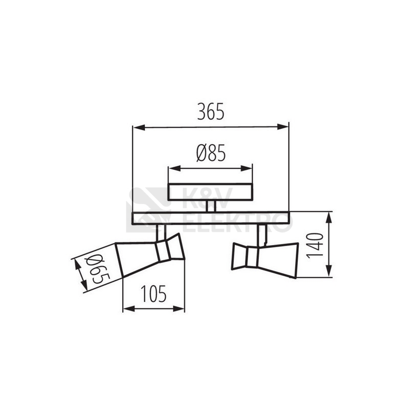 Obrázek produktu Svítidlo Kanlux MILENO EL-2I B-AG GU10 29114 2