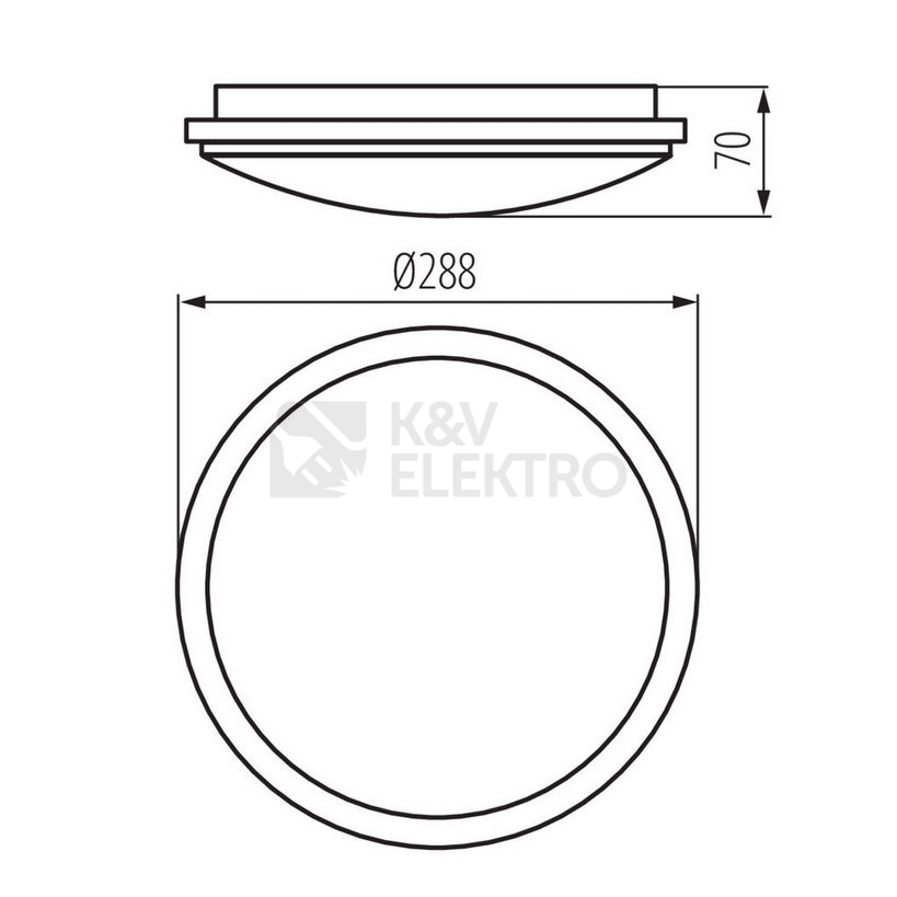 Obrázek produktu LED svítidlo Kanlux ORTE LED 24W-NW-O neutrální bílá 4000K 29161 2