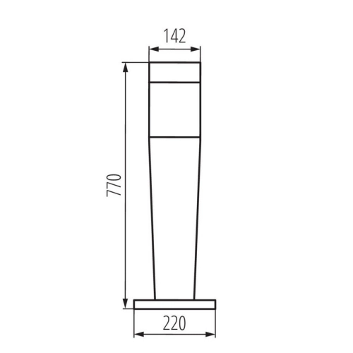Sloupkové svítidlo Kanlux INVO OP 77-L-GR E27 IP54 grafit 29172 (obrázek 6)
