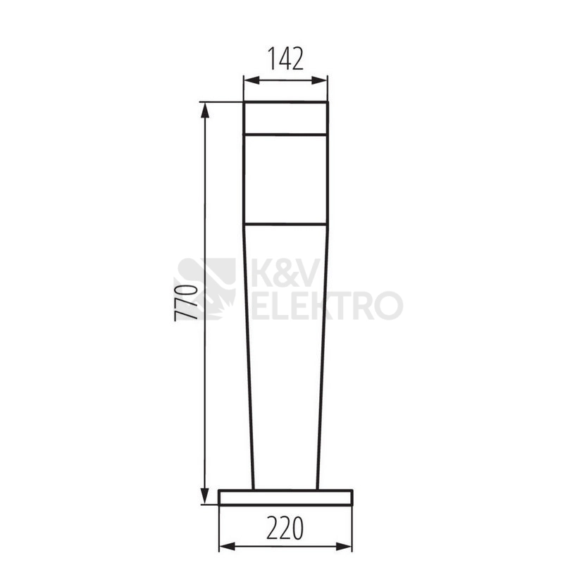 Obrázek produktu Sloupkové svítidlo Kanlux INVO OP 77-L-GR E27 IP54 grafit 29172 3