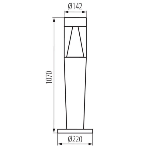 Sloupkové svítidlo Kanlux INVO TR 107-O-GR GU10 IP54 grafit 29177 (obrázek 5)
