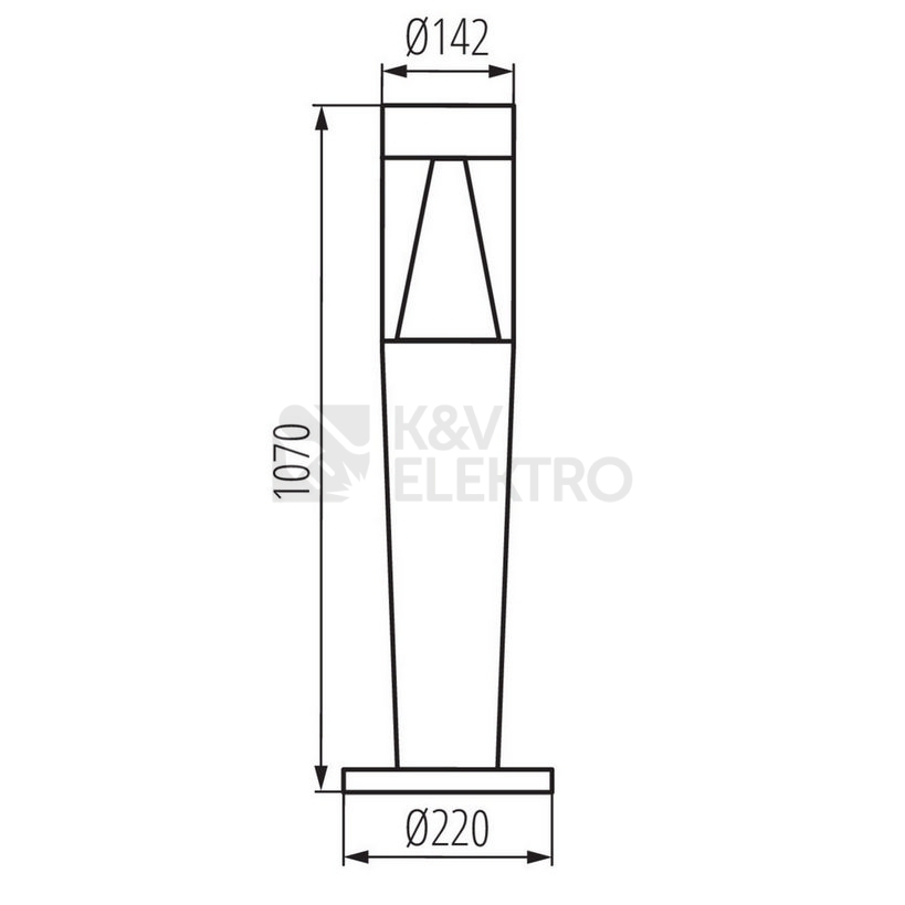 Obrázek produktu Sloupkové svítidlo Kanlux INVO TR 107-O-GR GU10 IP54 grafit 29177 4