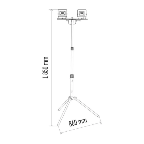 LED reflektor EMOS ZS2221.2 HOBBY SLIM 2x20W + trojnožka, neutrální bílá (obrázek 2)