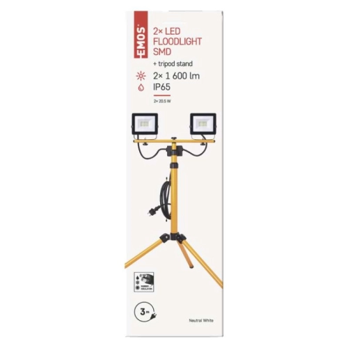 LED reflektor EMOS ZS2221.2 HOBBY SLIM 2x20W + trojnožka, neutrální bílá (obrázek 7)
