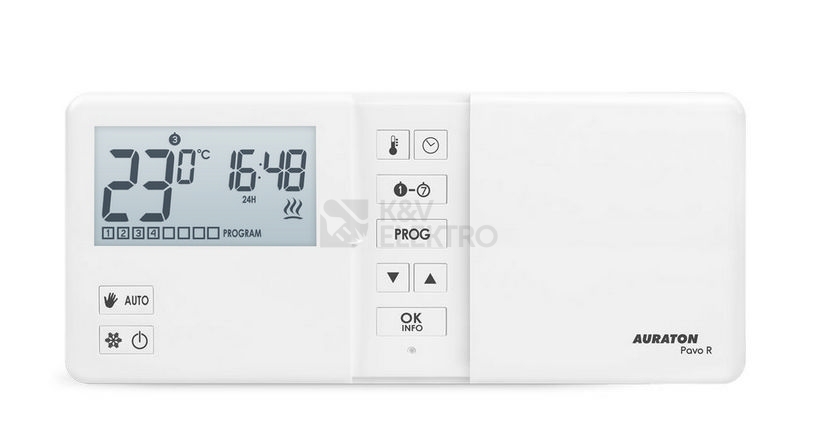 Obrázek produktu Bezdrátový termostat AURATON Pavo SET R30 RT týdenní 8 teplot/den 3