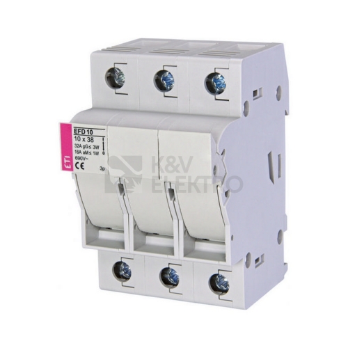 Pojistkový odpínač ETI EFD 10 3P 32A pro válcové pojistky 10x38 002540004