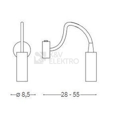 Obrázek produktu LED nástěnné svítidlo Ideal LUX Focus 1x3W 3000K 203171 1